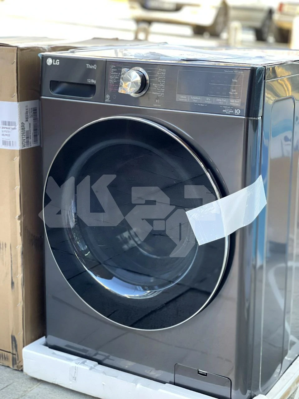 خرید ماشین لباسشویی ال جی V12 مشکی 12 کیلویی