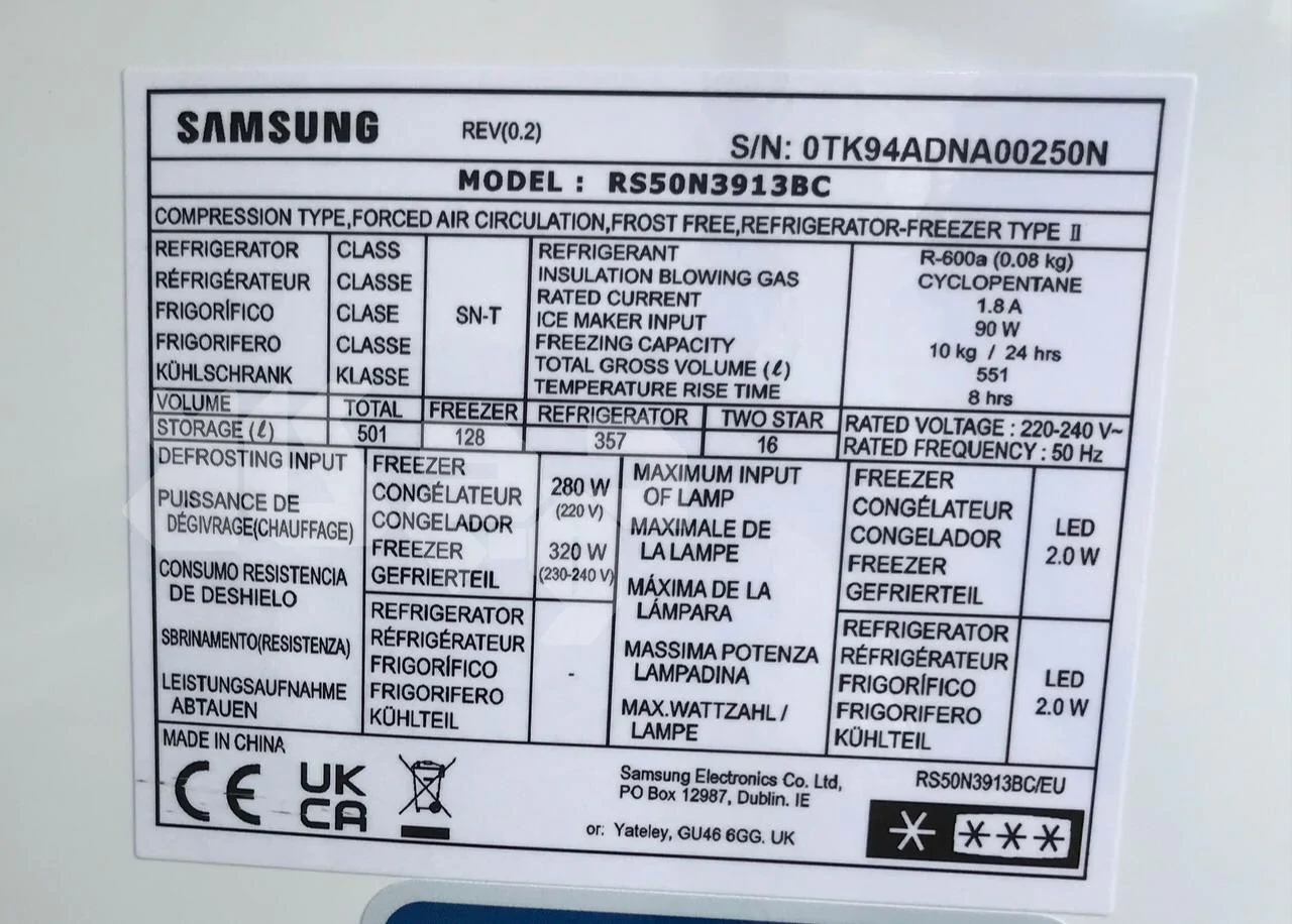 یخچال ساید سامسونگ RS50 مشکی 28 فوت - Samsung RS50