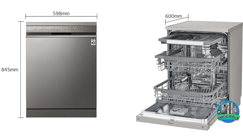 ابعاد ماشین ظرفشویی ال جی 425 سفید