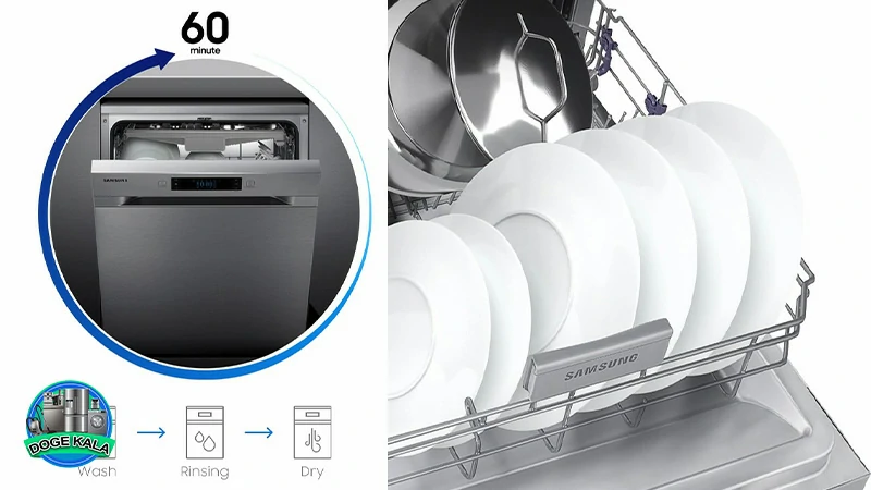 ماشین ظرفشویی سامسونگ 6050 سفید 14 نفره - Samsung DW60H6050FW