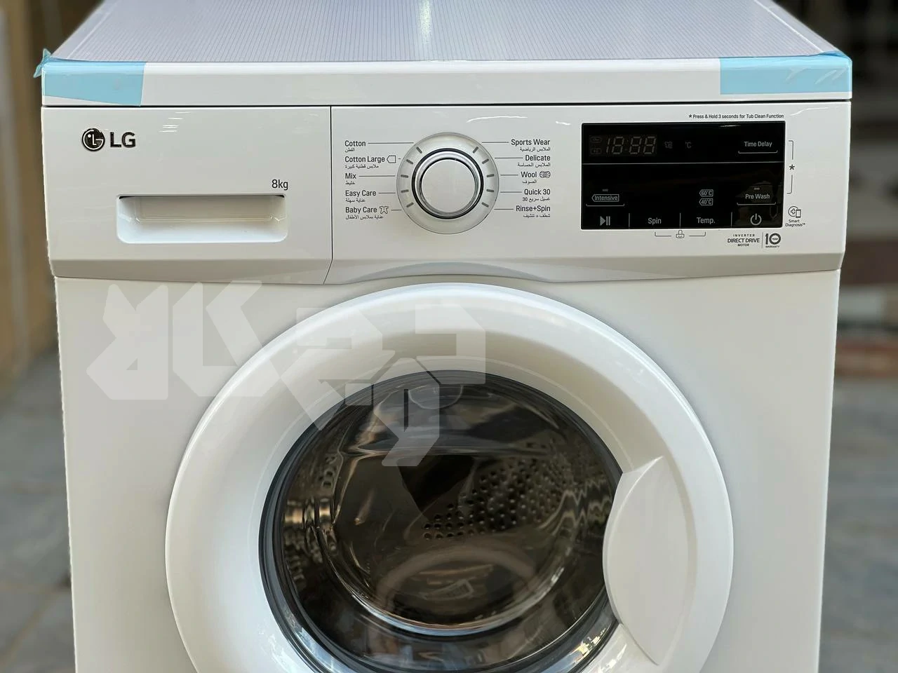 ماشین لباسشویی ال جی J1 سفید 8 کیلویی