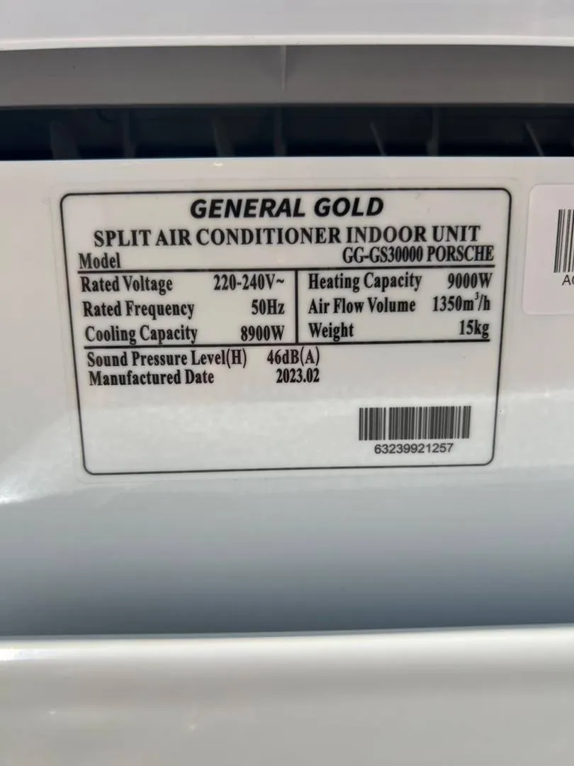 کولر گازی جنرال گلد دیواری پورشه اینورتر دار 30000 – GG-GS30000 PORSCHE